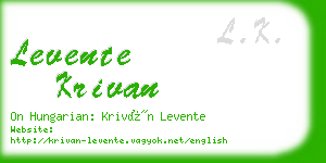 levente krivan business card